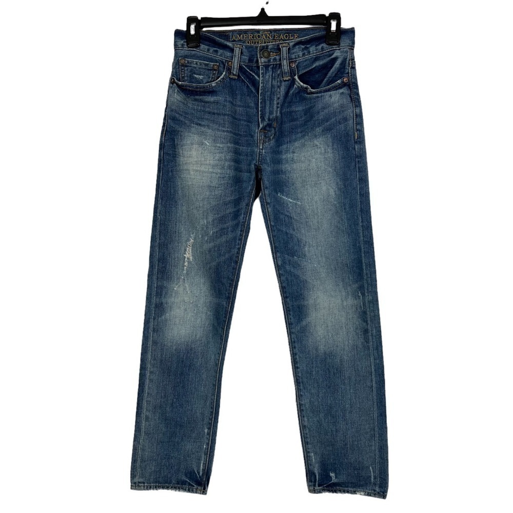 AMERICAN EAGLE Men’s/Teens Blue Jeans W26 x L27 Original Taper Distressed